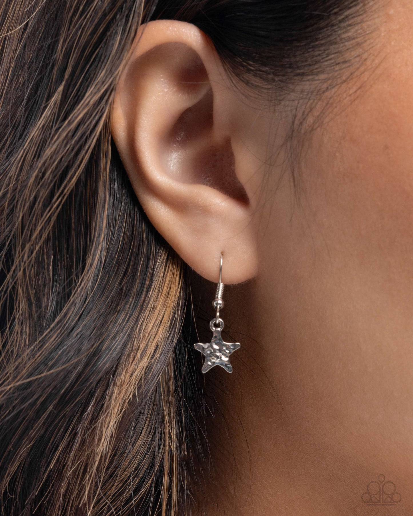 Stellar Santa Fe - Red Stones Silver Starts Necklace - Paparazzi Accessories