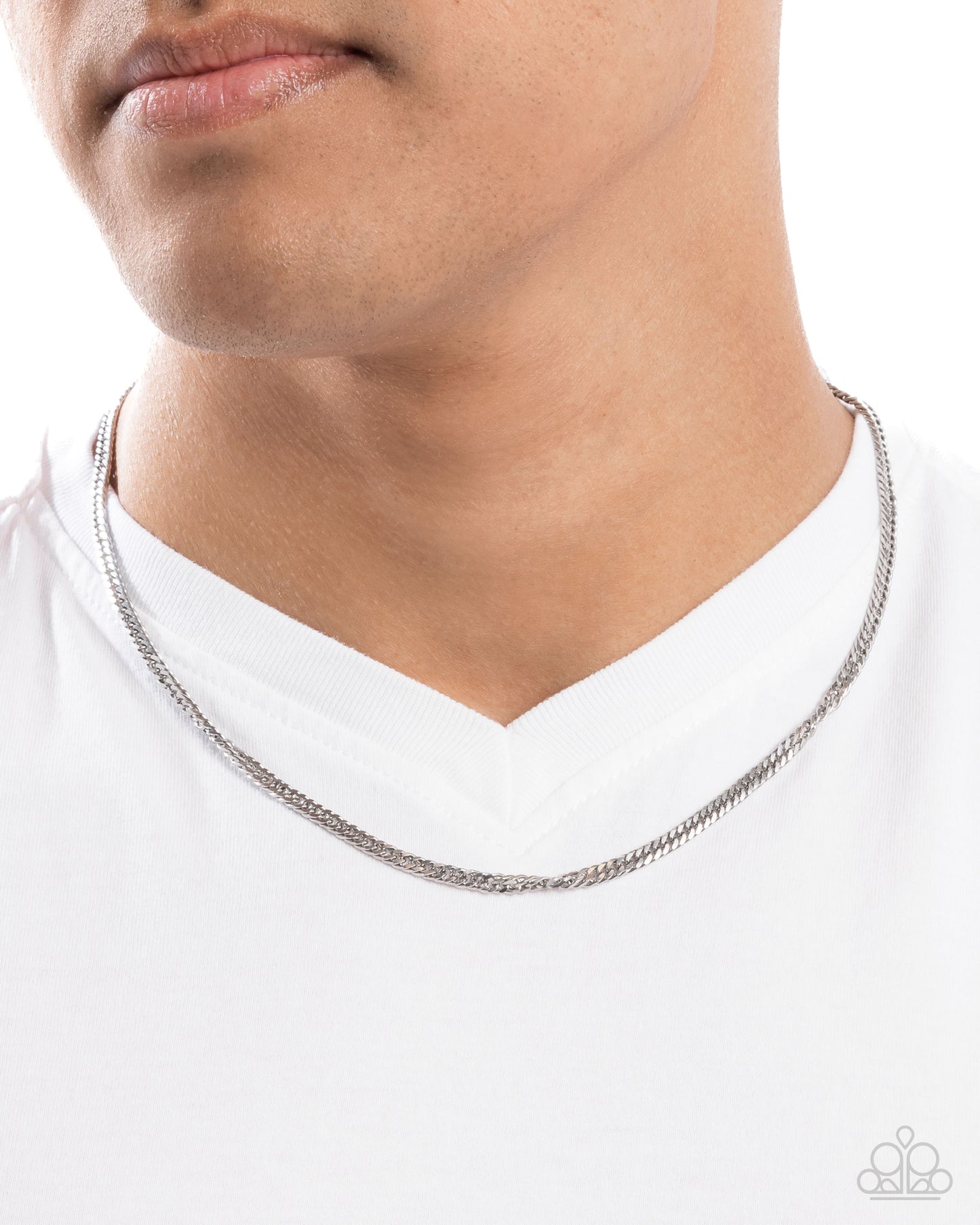 Curb Chairman - Silver STAINLESS STEEL Urban Chain Necklace - Paparazzi Accessories