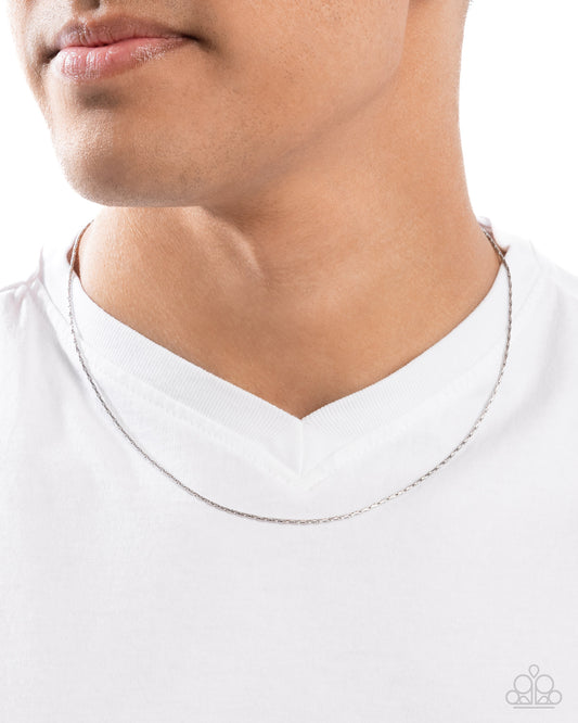 Stainless Sensei - Silver Stainless Steel Urban Necklace - Paparazzi Accessories