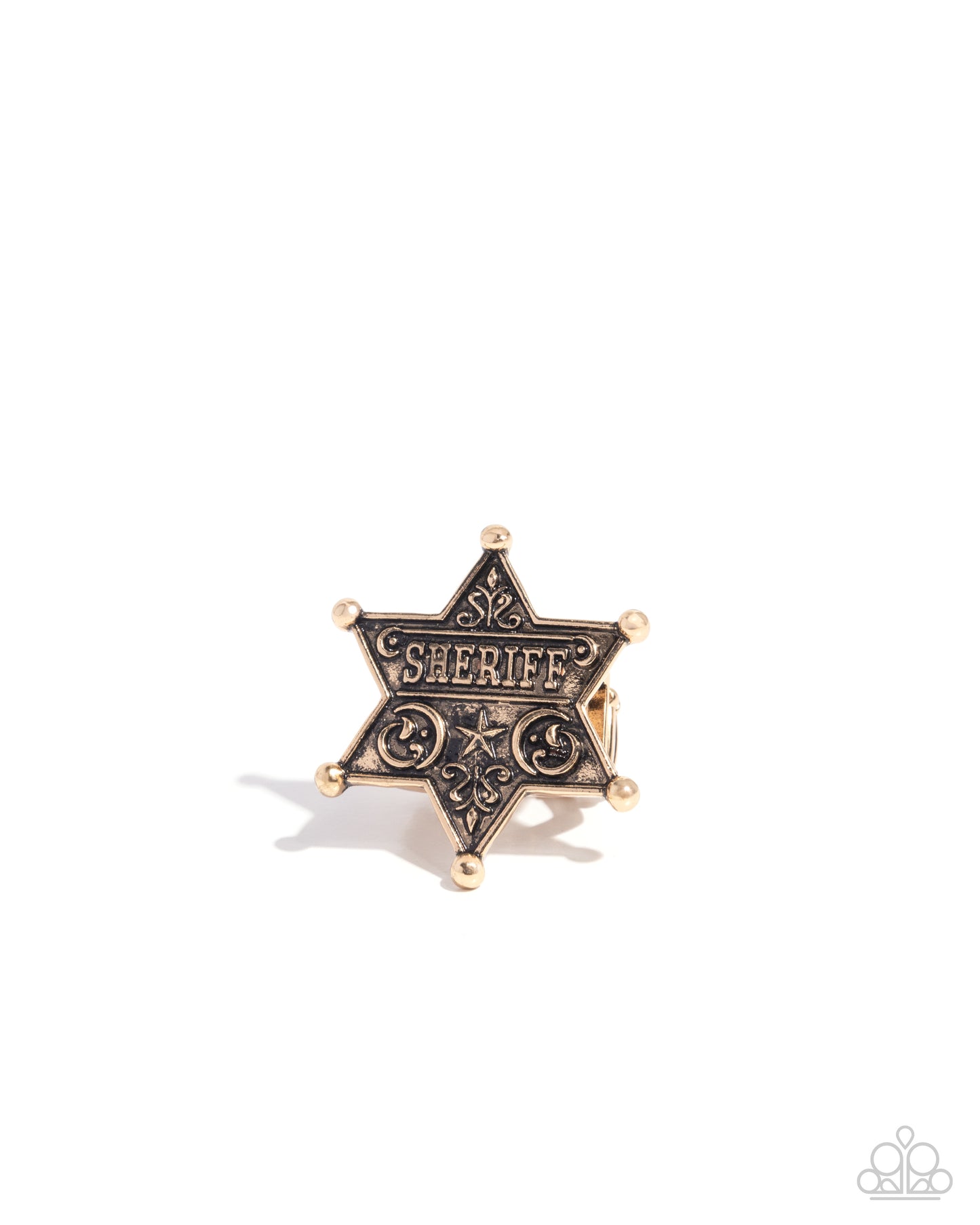 Sheriffs Star - Gold Sheriff Star Ring - Paparazzi Accessories