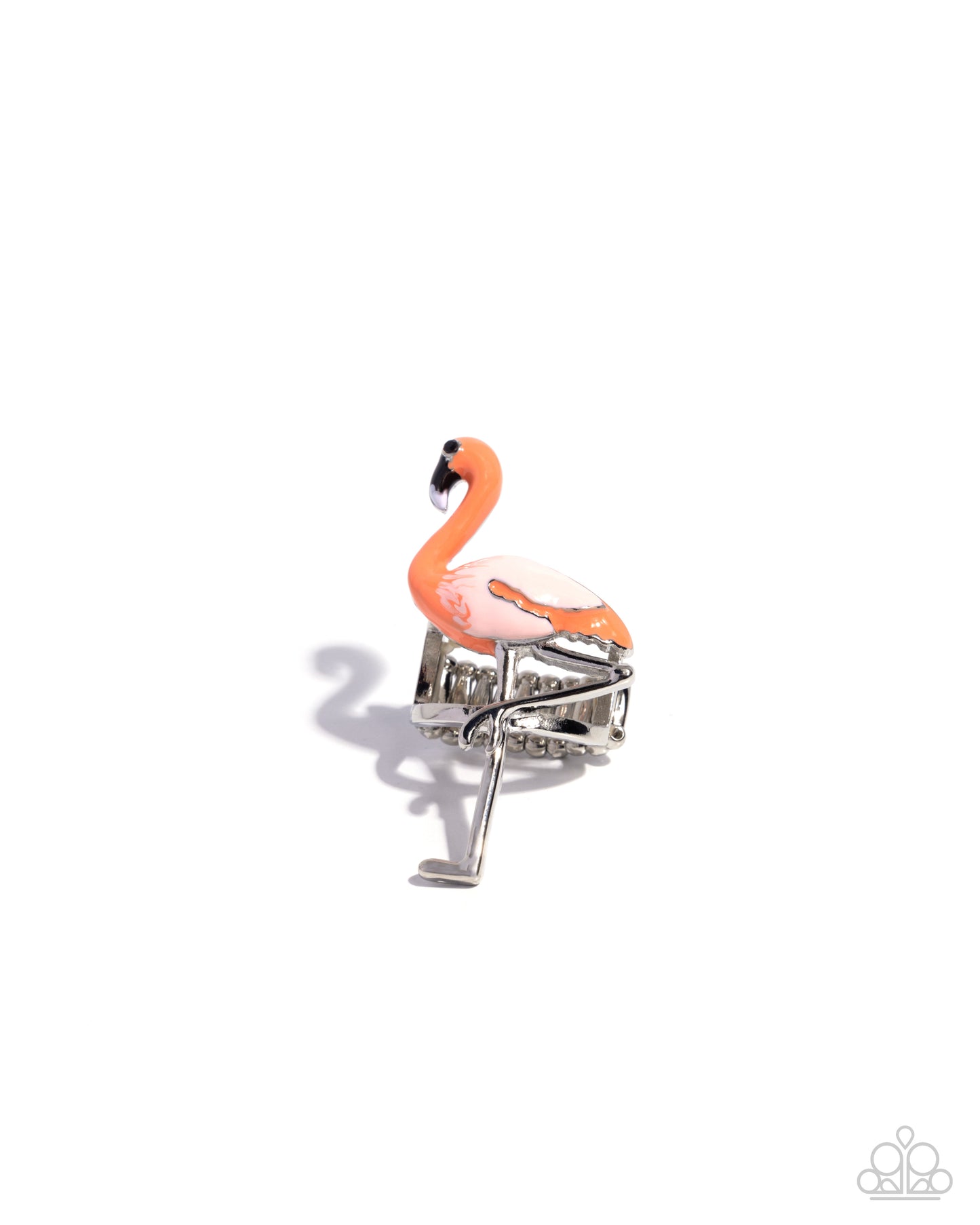 Flamingo Fantasy - Orange Enamel Silver Ring - Paparazzi Accessories