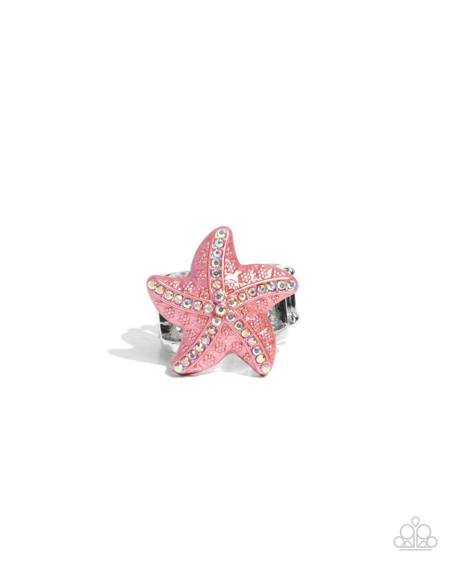 Starfish Souvenir - Orange Metallic Starfish Ring - Paparazzi Accessories