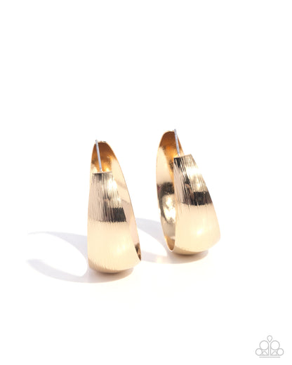 Subtle Sheen - Gold Hoop Earrings - Paparazzi Accessories