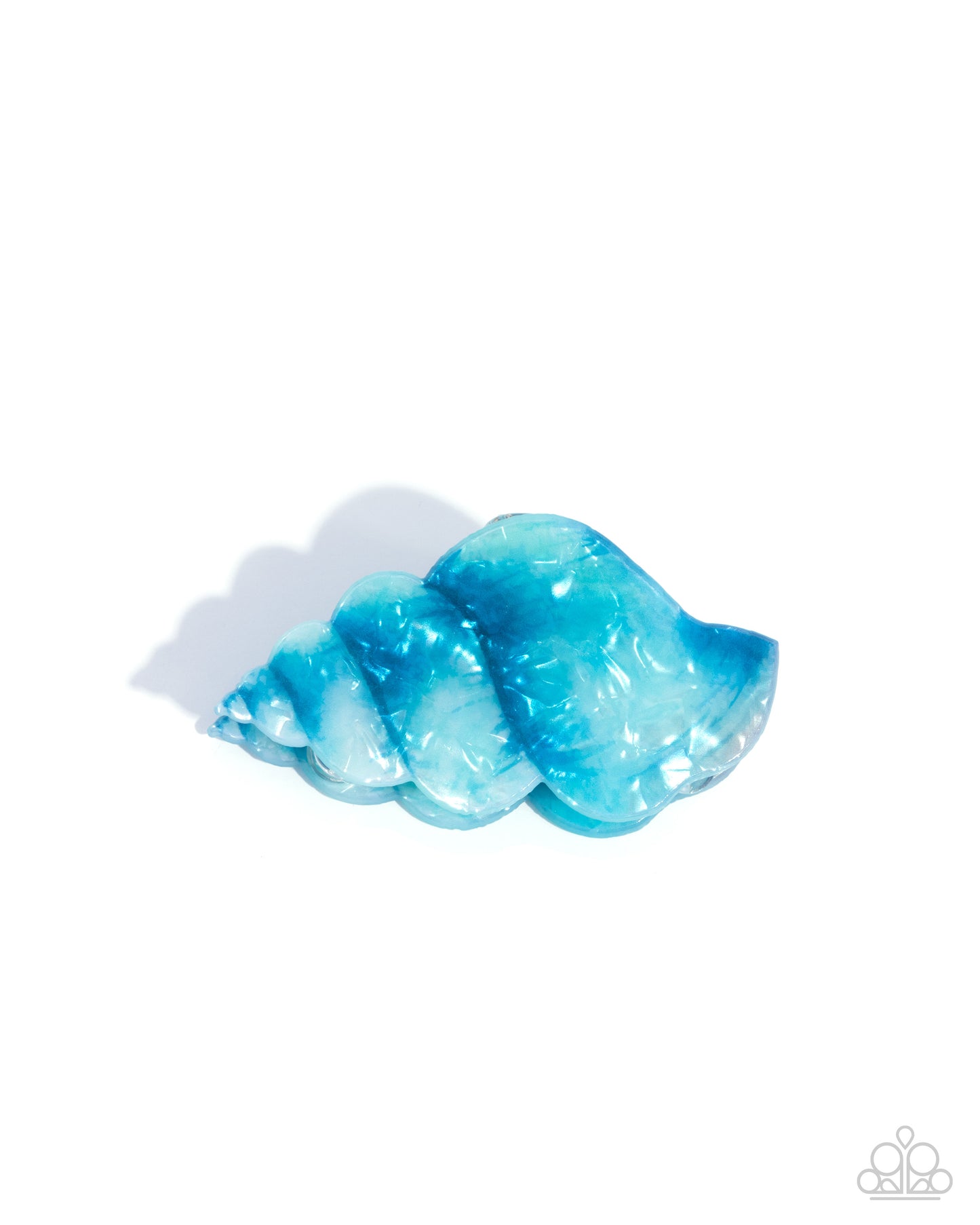 Smooth Seashell - Blue Ombre Acrylic Conch Claw Clip - Paparazzi Accessories