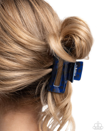 Coastal Clip - Blue Acrylic Claw Clip - Paparazzi Accessories