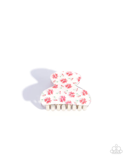Patterned Program - Multi Floral Print Claw Clip - Paparazzi Accessories