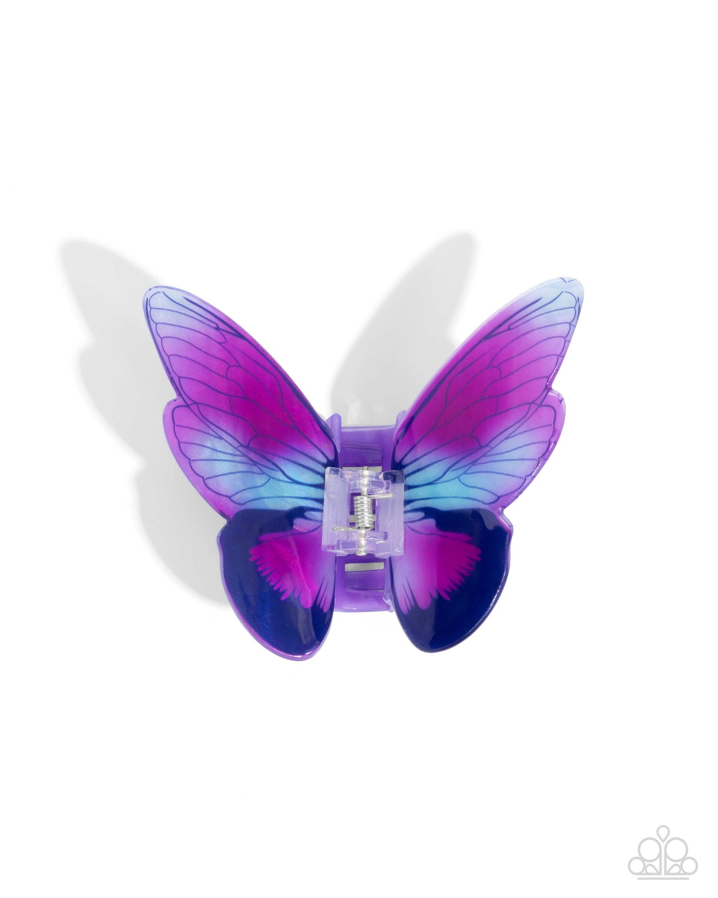 Monarch Model - Purple Blue Acrylic Butterfly Claw Clip - Paparazzi Accessories