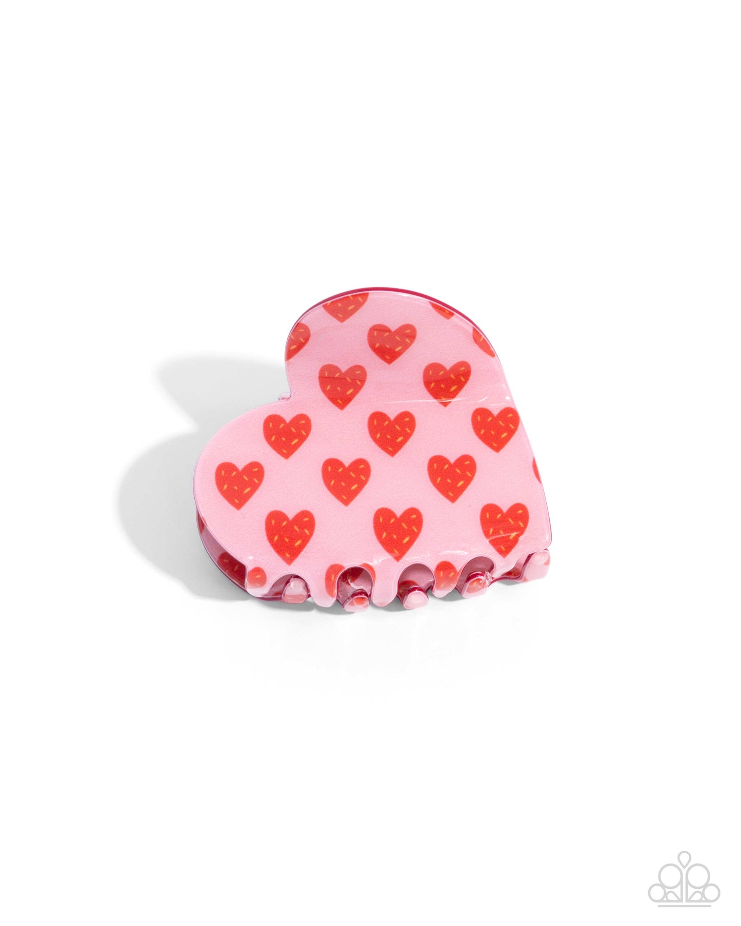 Courting Clip - Red Heart Claw Hair Clip - Paparazzi Accessories