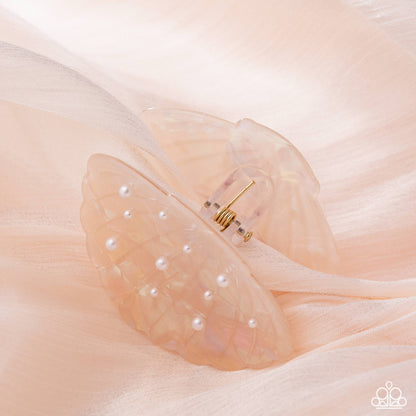 Coastal Campaign - Multi Iridescent Acrylic Seashell Claw Clip - Paparazzi Accessories