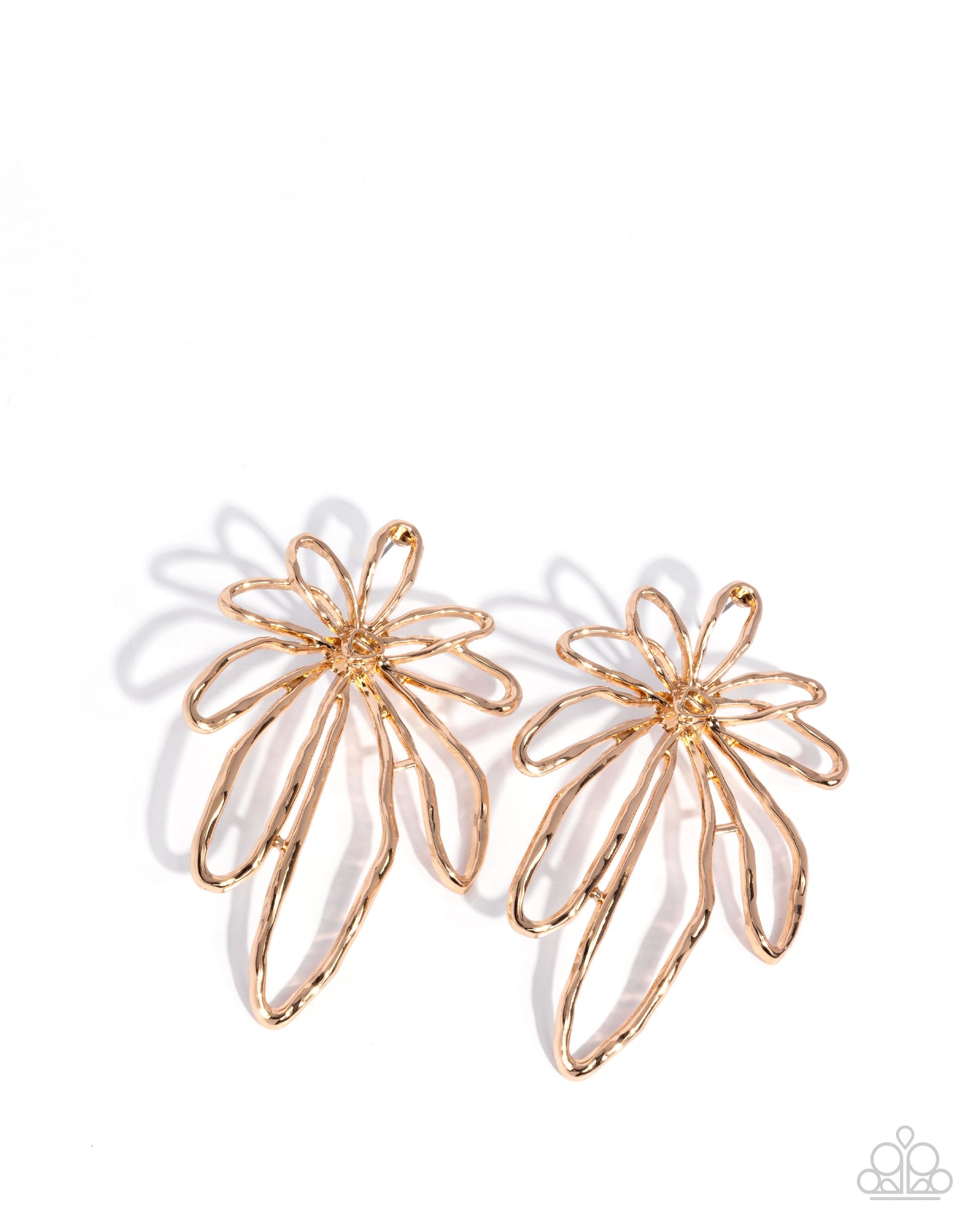 Growing Garden - Gold Flower Post Earrings - Paparazzi Accessories