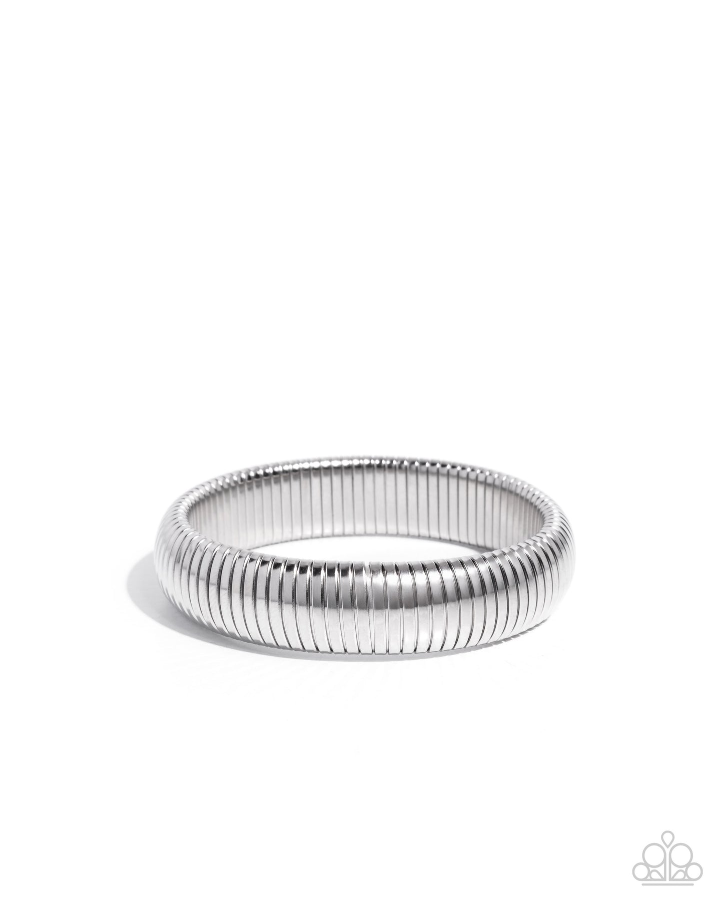 Flashy Fringe - Silver STAINLESS STEEL Stretchy Bracelet - Paparazzi Accessories