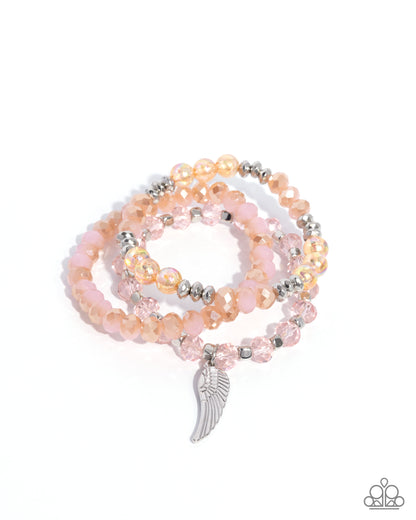 Angelic Aesthetic - Pink Stretchy Beaded Bracelets - Paparazzi Accessories