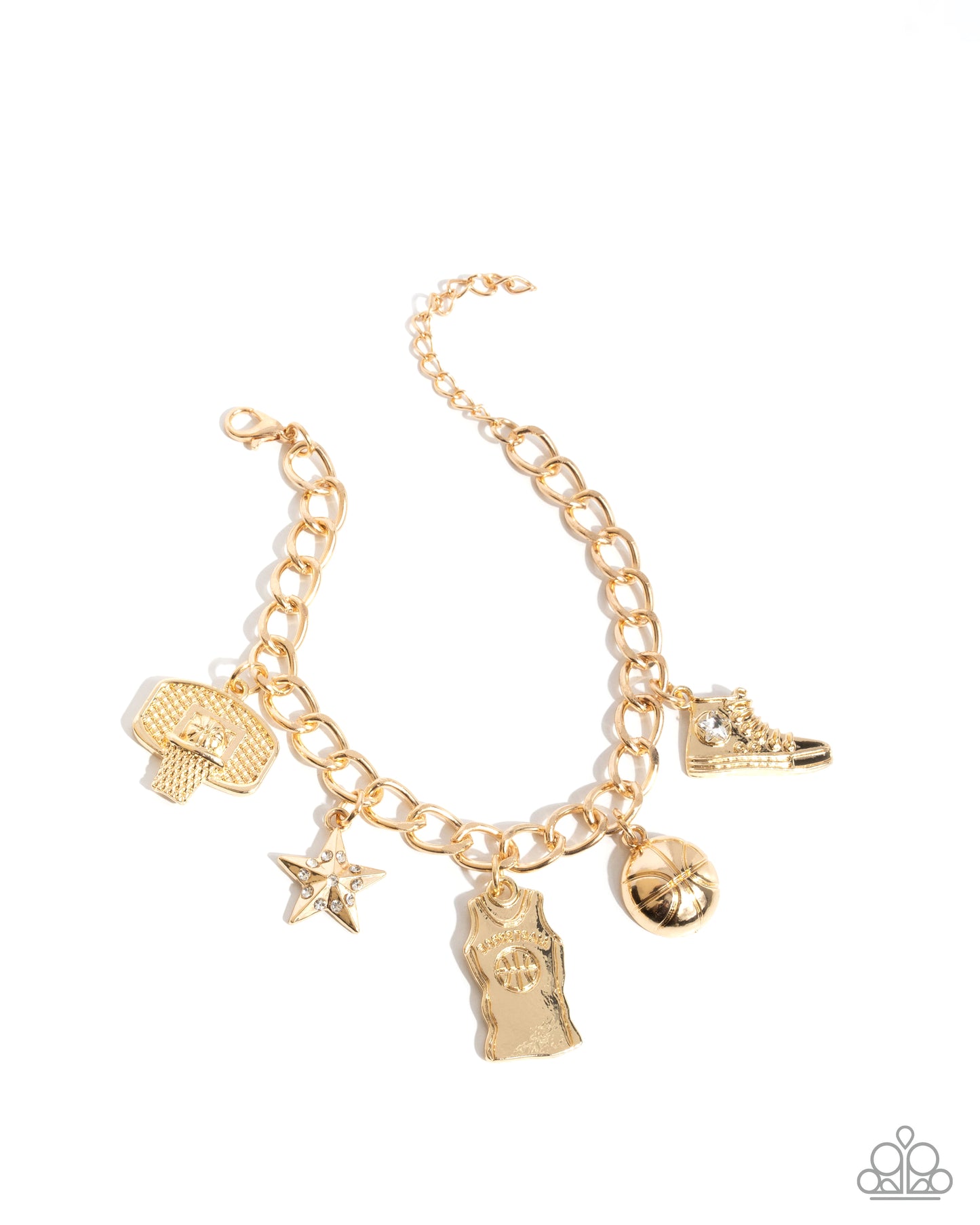 Jersey Journey - Gold Charm Bracelet - Paparazzi Accessories