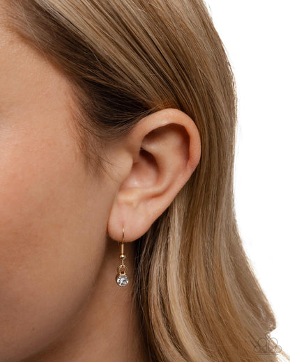 Graceful Glory - Gold Cross Pendant Necklace - Paparazzi Accessories