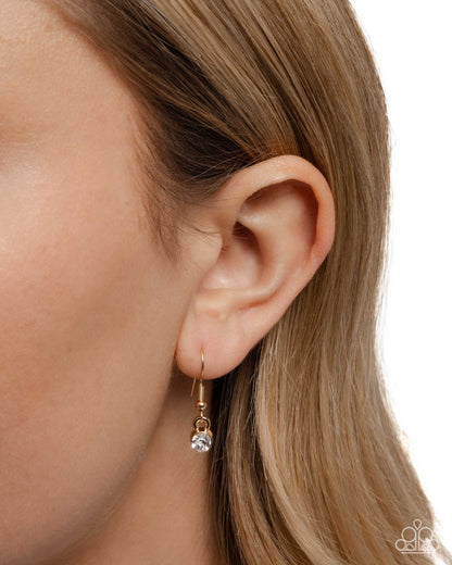 Holy Harmony - Gold and Pearl Cross Necklace - Paparazzi Accessories