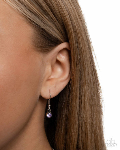 Radiant Raven - Purple Raven Necklace - Paparazzi Accessories