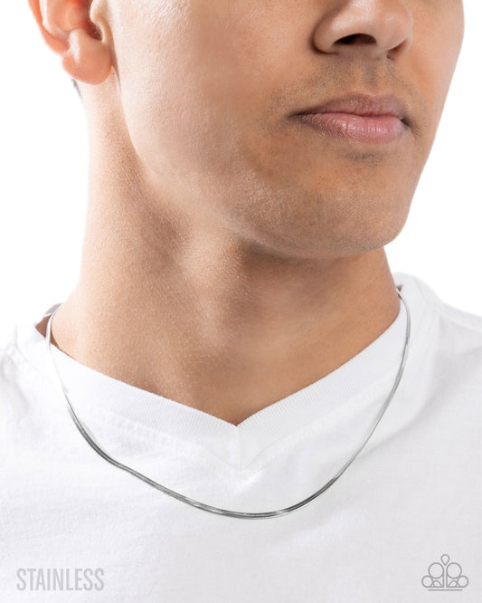 Reasonable Rope - Silver STAINLESS STEEL Urban Chain - Paparazzi Accessories