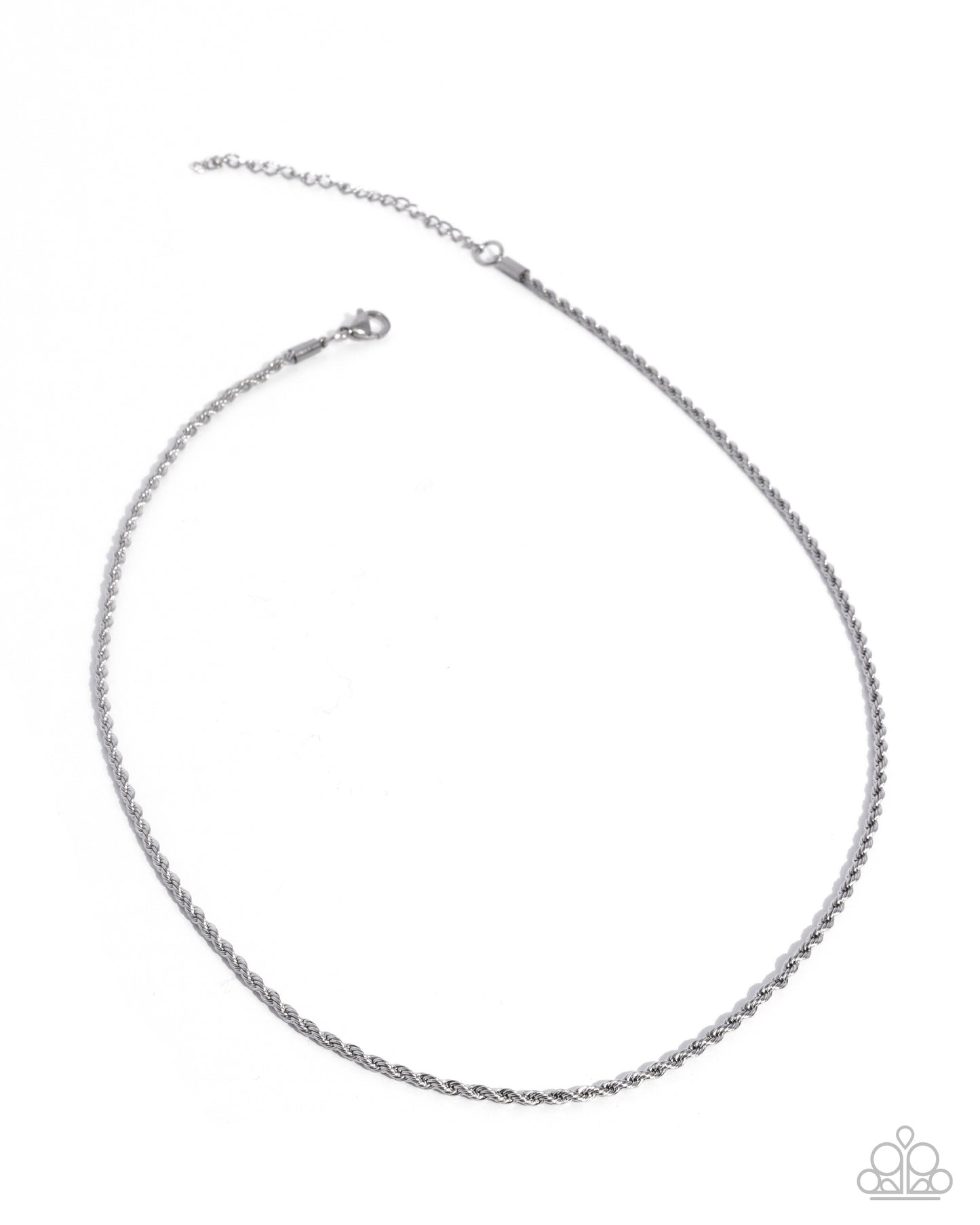 Rational Rope - Silver STAINLESS STEEL Urban Chain Necklace - Paparazzi Accessories