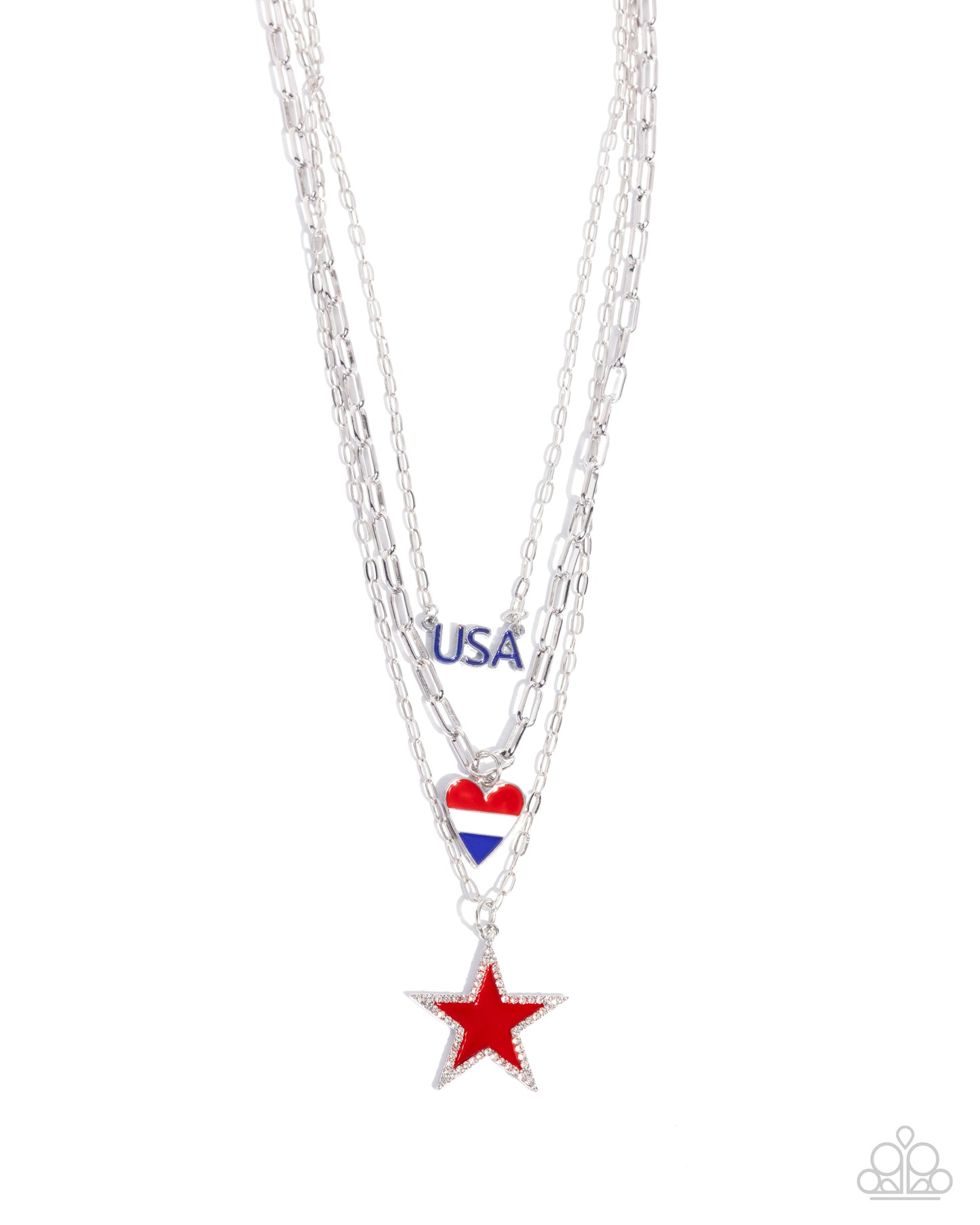 Unforgettable USA - Multi Charm Necklace - Paparazzi Accessories