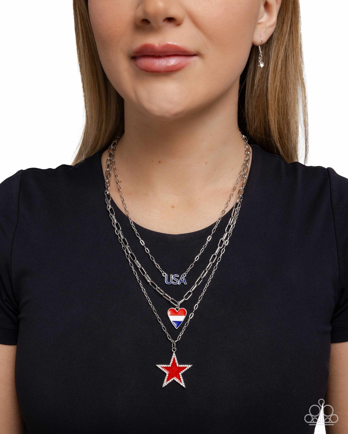 Unforgettable USA - Multi Charm Necklace - Paparazzi Accessories