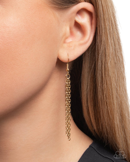 Elaborate Elephant - Gold Elephant Pendant Necklace - Paparazzi Accessories