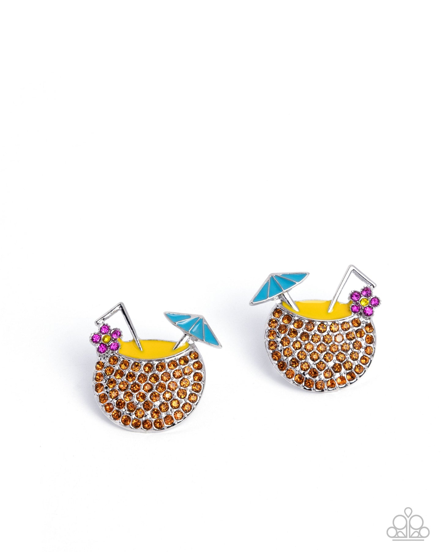 Vacation Mode - Multi Rhinestone Earrings - Paparazzi