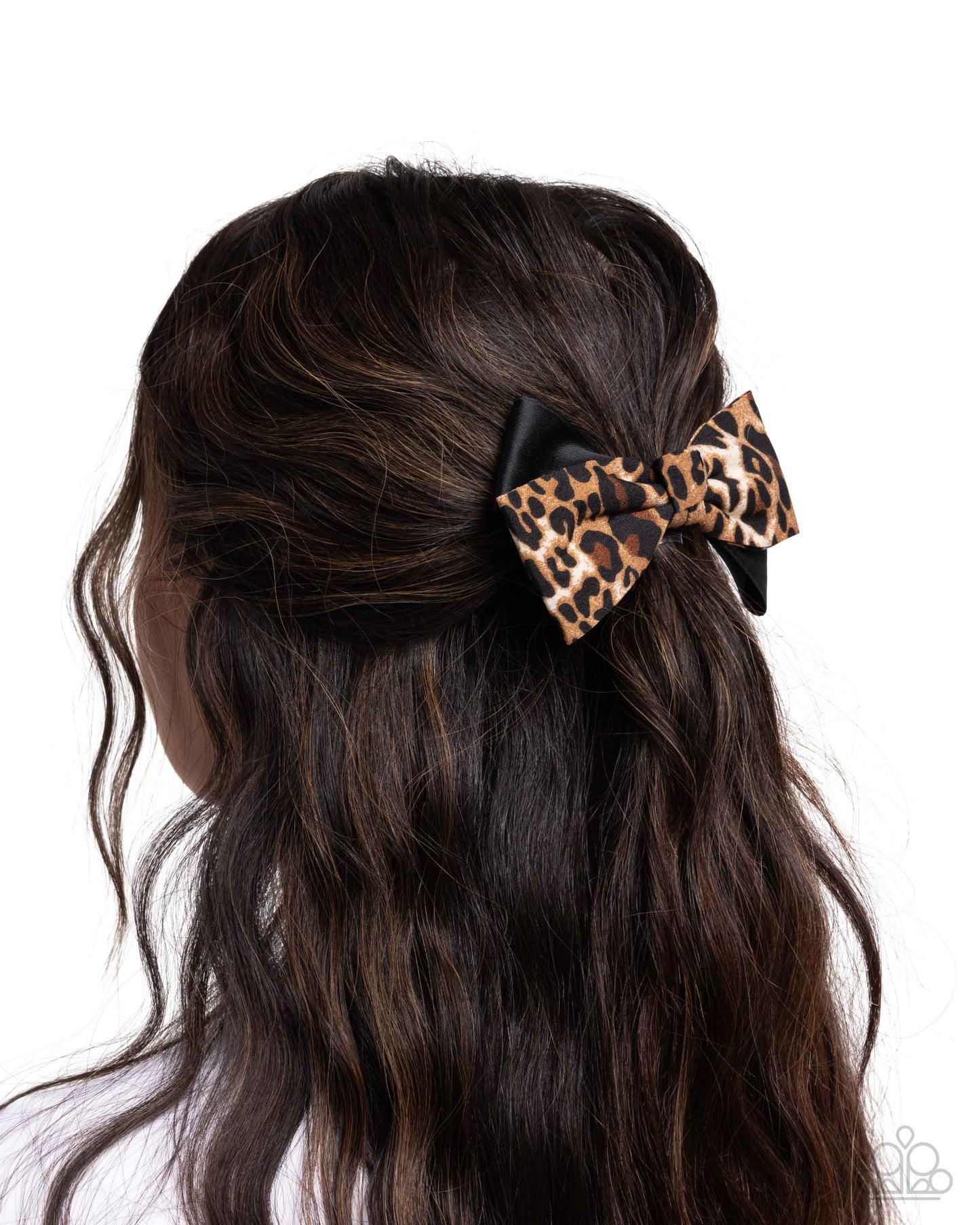 Chasing Cheetah - Brown Cheetah Print Bow Hair Clip - Paparazzi Accessories