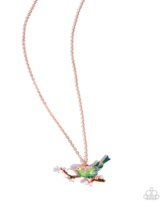 Painted Perch - Copper Necklace - Paparazzi Accessories