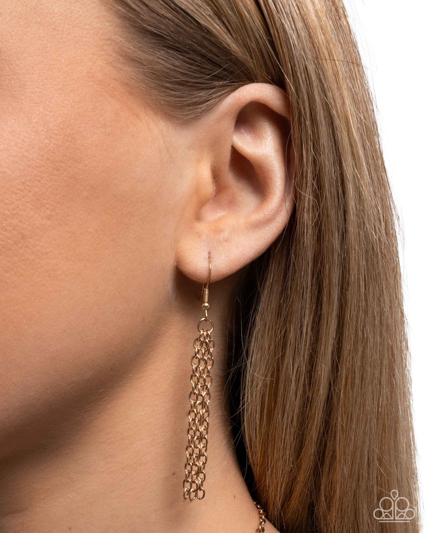 Give More Affection - Yellow Rhinestone Gold Heart "give more love " Pendant Necklace - Paparazzi Accessories