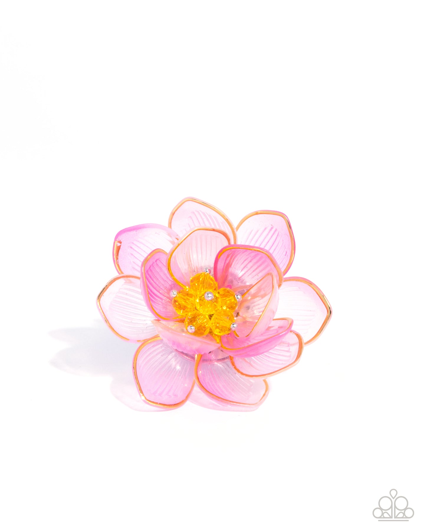Blatant Bloom - Pink Acrylic Flower Ring - Paparazzi Accessories