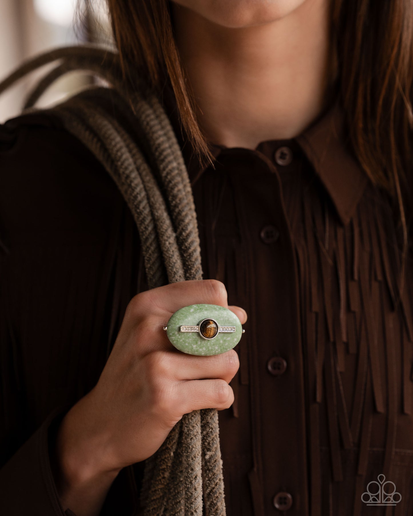 Serene Spirit - Green Stone Ring - Paparazzi Accessories