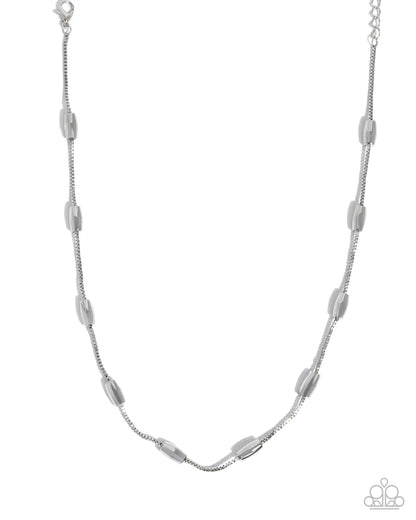 Cylindrical Chic - Silver Necklace - Paparazzi Accessories