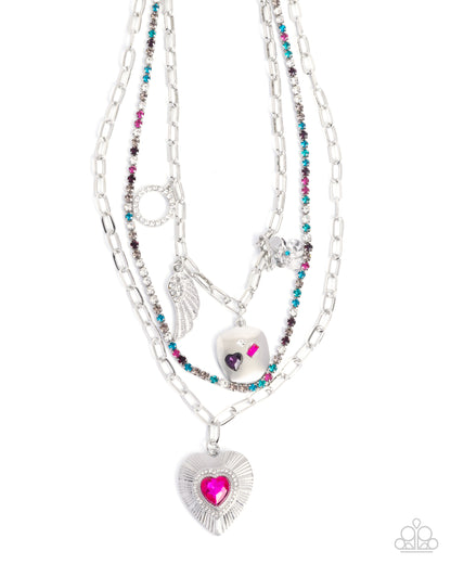 Angelic Ambition - Multi Silver Chain Necklace - Paparazzi Accessories