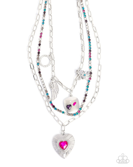 Angelic Ambition - Multi Silver Chain Necklace - Paparazzi Accessories