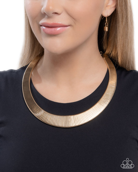 Fringe Formal - Gold Necklace - Paparazzi Accessories