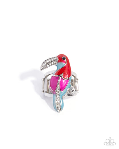 Twinkling Toucan - Red Toucan Ring - Paparazzi Accessories
