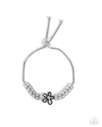 Blooming Breakthrough - Black Slide Bracelet - Paparazzi Accessories