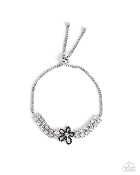Blooming Breakthrough - Black Slide Bracelet - Paparazzi Accessories