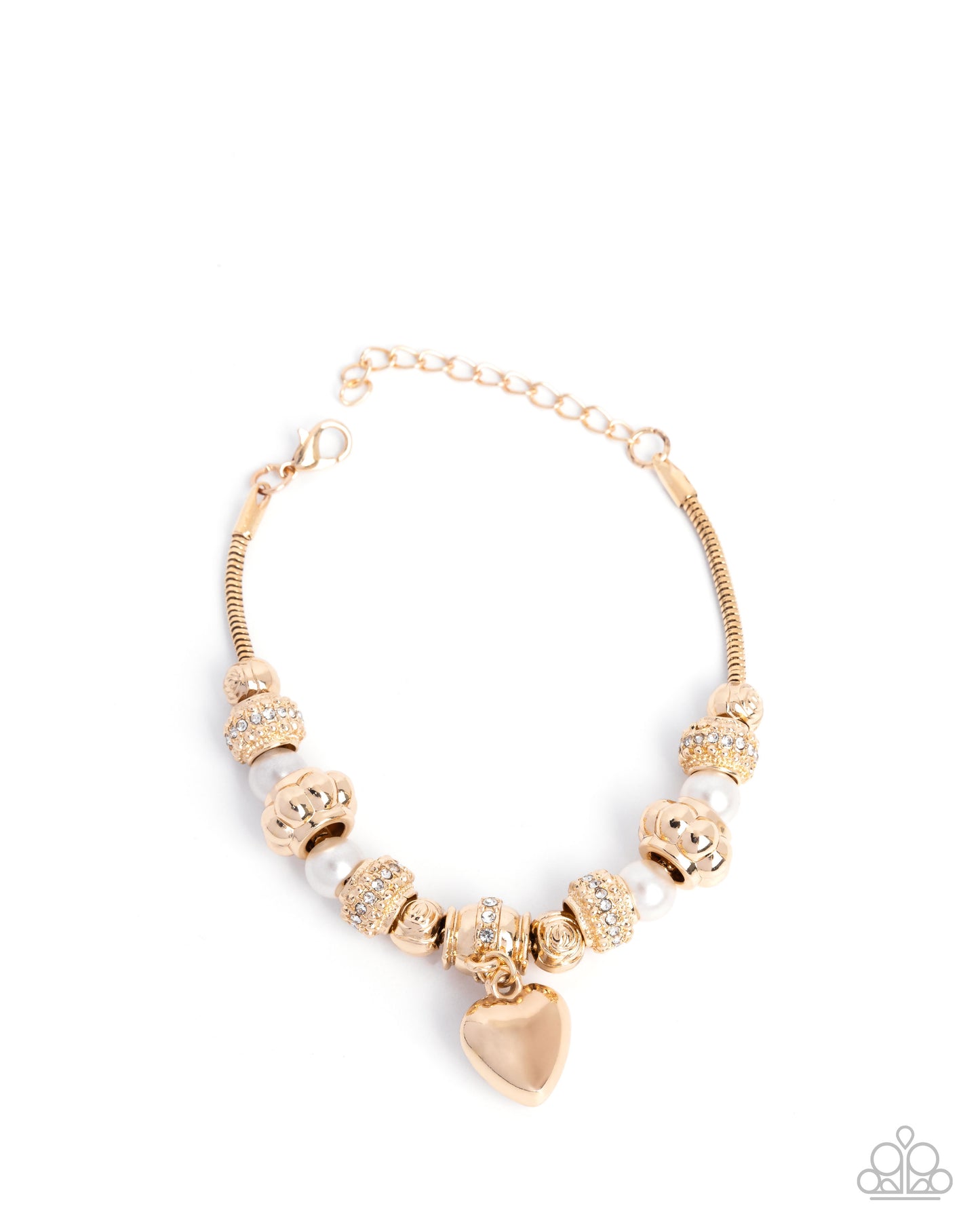 Pensive Polish - Gold Clasp Bracelet - Paparazzi Accessories