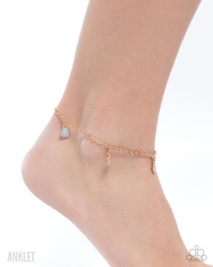 Coastal Celebrity - Gold Anklet - Paparazzi Accessories