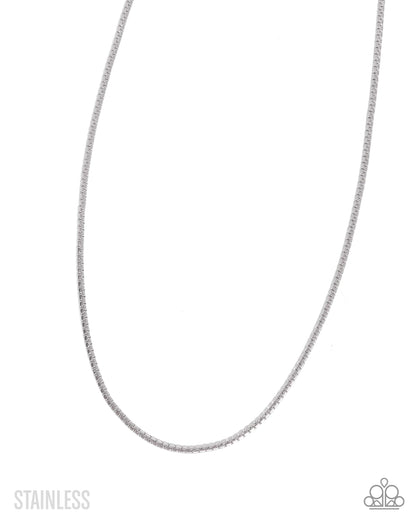 Stainless Season - Silver Stainless Steel Necklace - Paparazzi Accessories