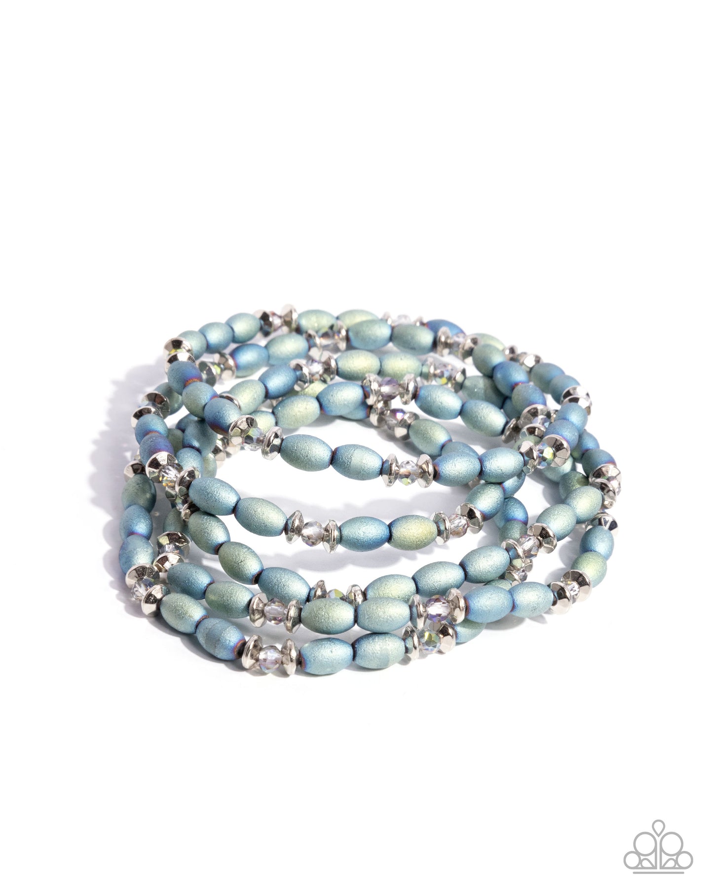 Final Impression - Green Stretch Bracelet Stack - Paparazzi Accessories