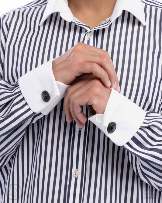 Cruising Confidence - Black Onyx Rhinestone Black Dipped Cuff Links - Paparazzi Accessories