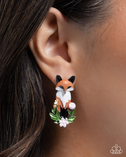Fox Fanatic - Multi Earrings - Paparazzi Accessories