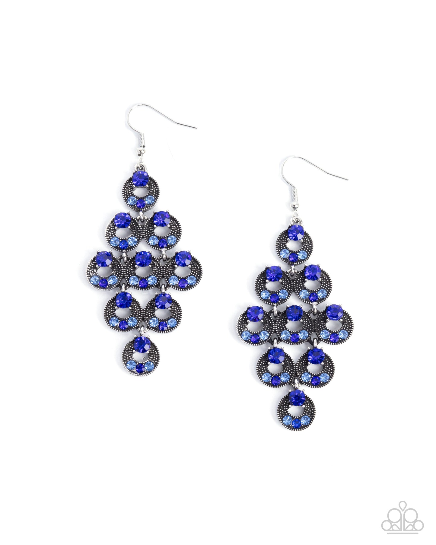 Find Your Sparkle - Blue Rhinestone Earrings - Paparazzi Accessories