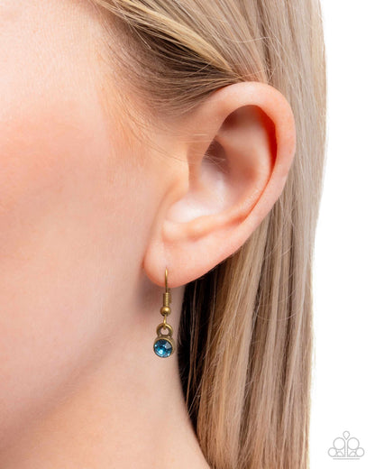 Peacock Patchwork - Brass Necklace - Paparazzi Accessories