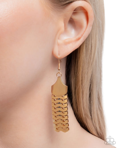 Painted Paradox - Black Dipped, Gold Necklace - Paparazzi Accessories