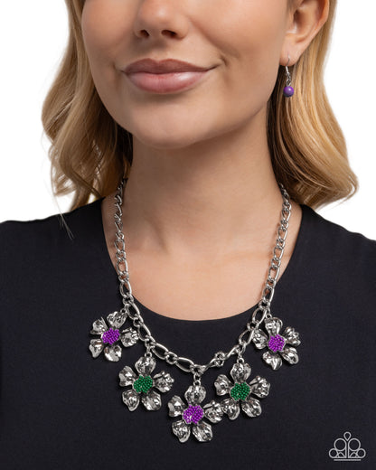 Seed Bead Statement - Purple