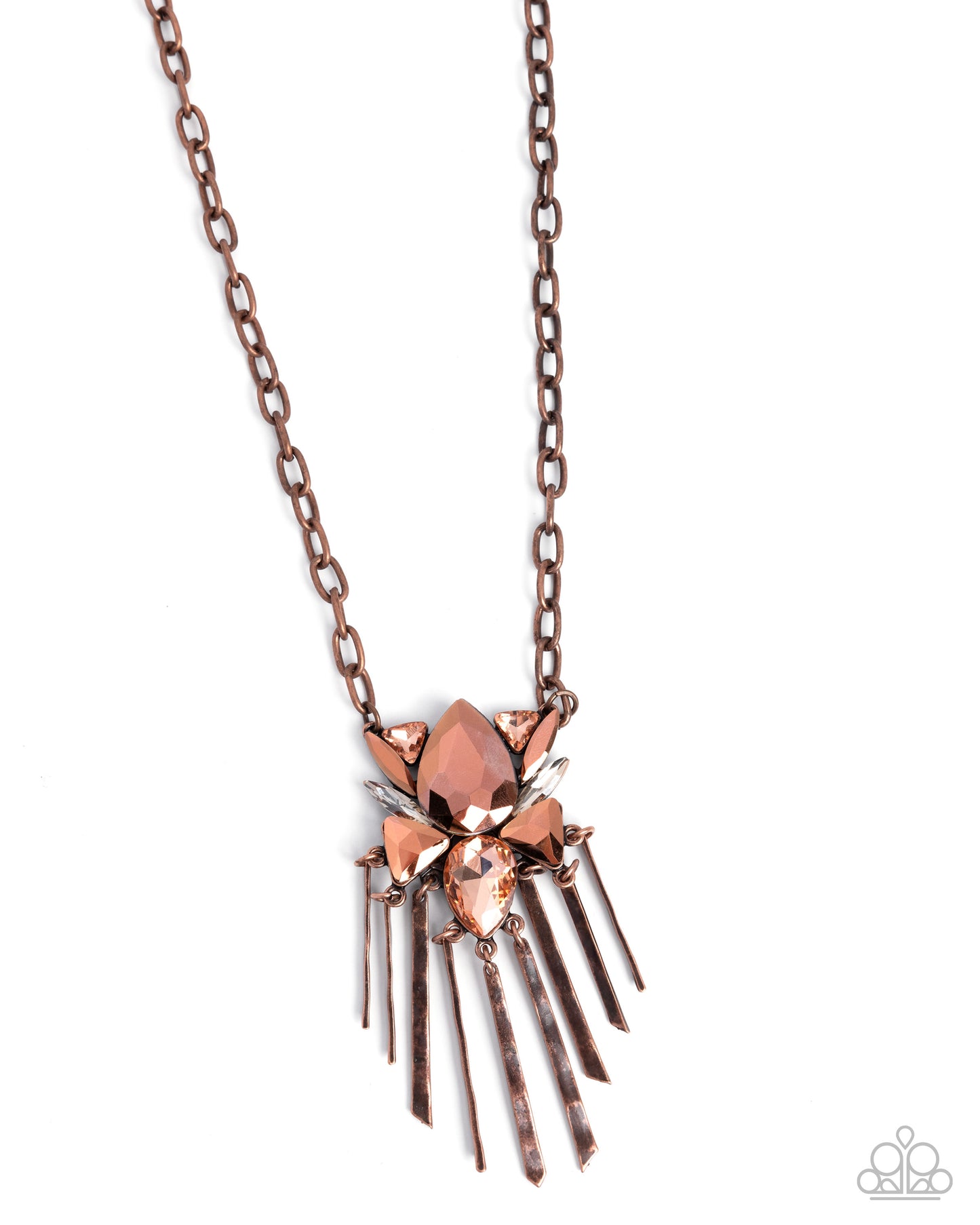 Tassel Tapestry - Copper Aurum Gems Necklace - Paparazzi Accessories