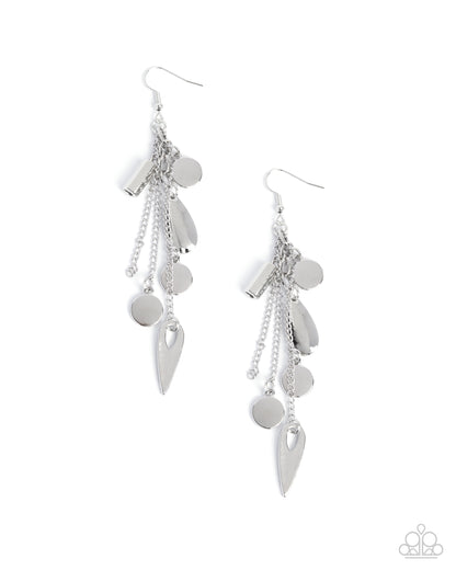 Valid Vanity - Silver Charms Fishhook Earrings - Paparazzi Accessories